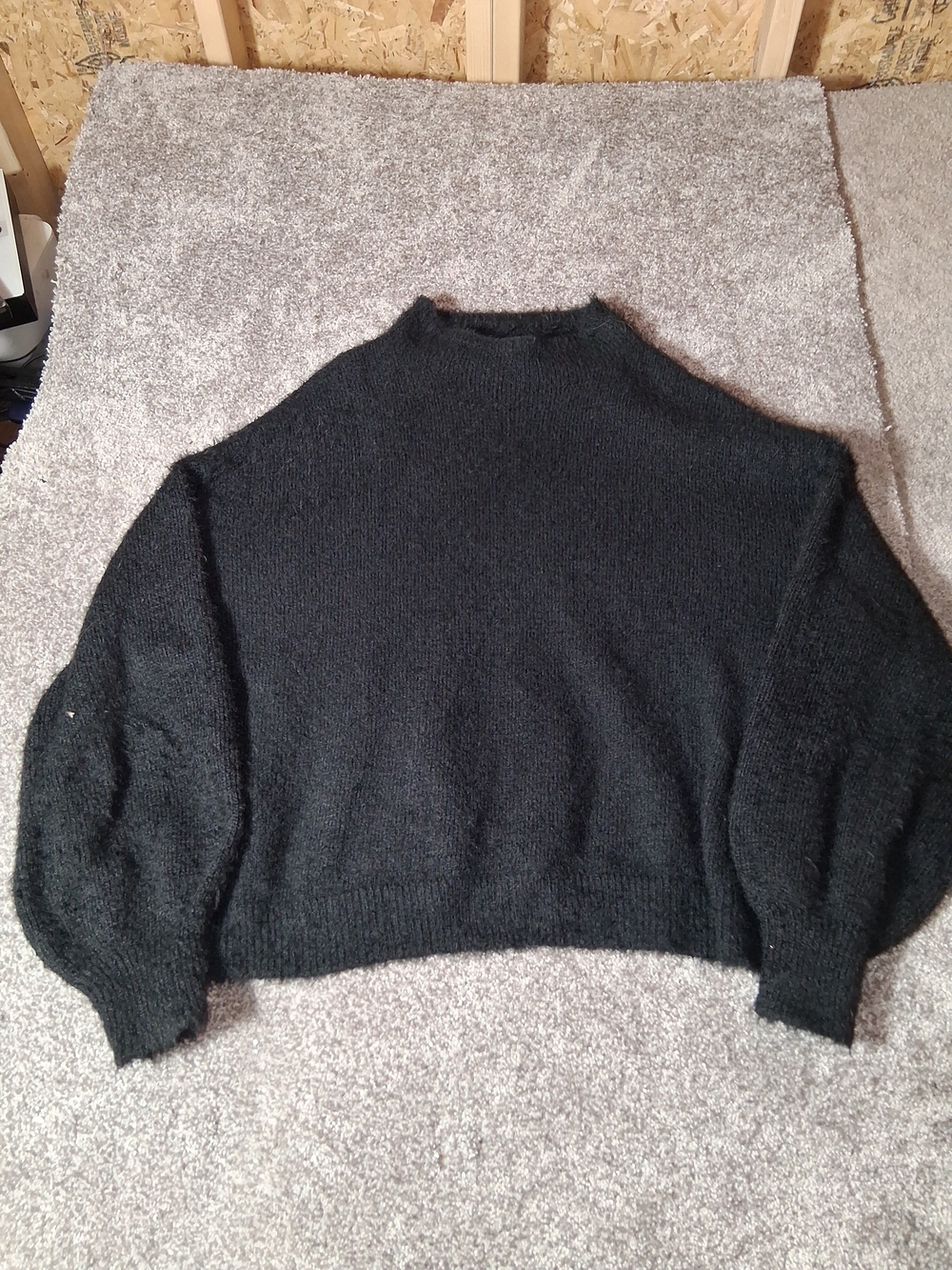 And Now This Womens Black Caviar Knit Sweater 3xl